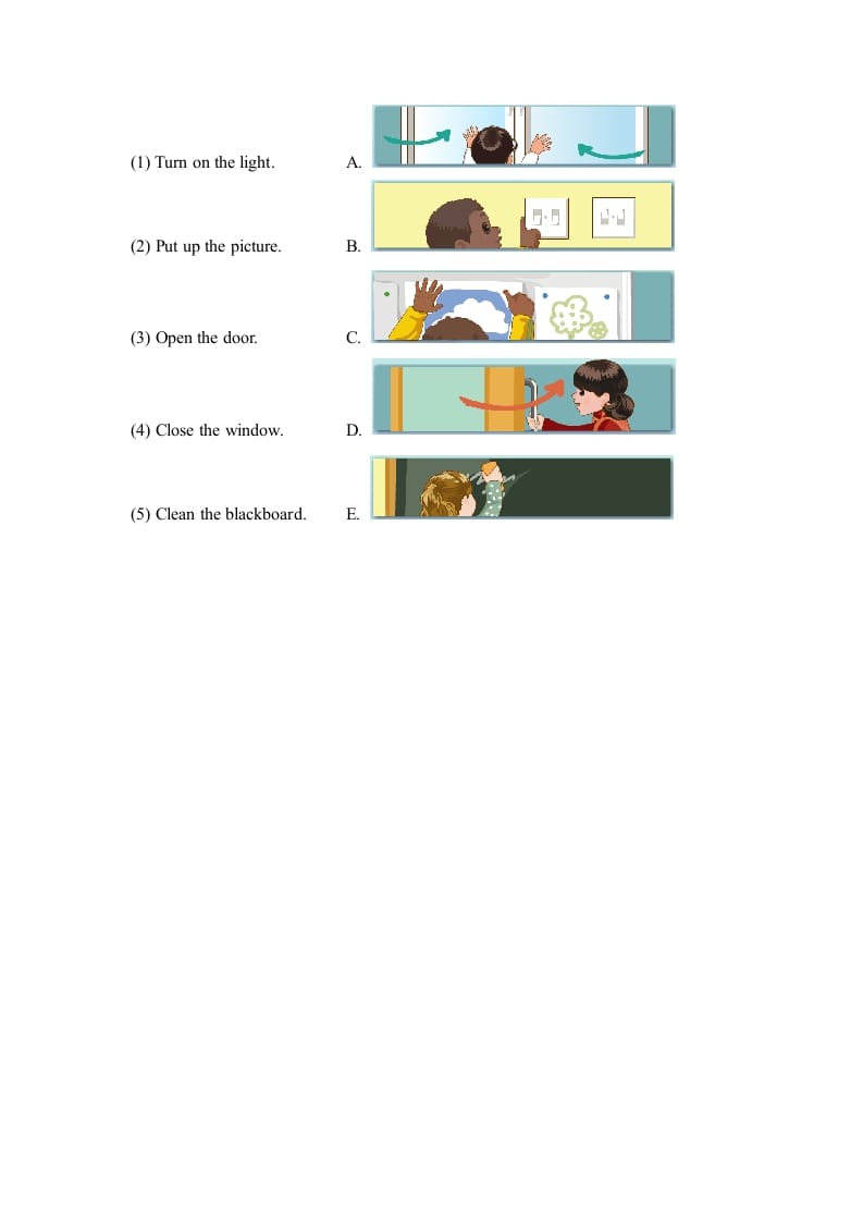 图片[2]-四年级英语上册Unit1_A_Let’s_learn同步习题（人教版一起点）-小哥网