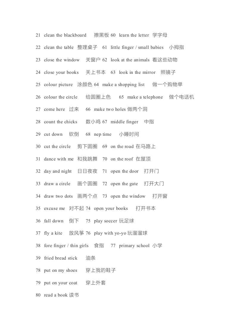 图片[2]-二年级英语上册单词表（人教版一起点）-小哥网