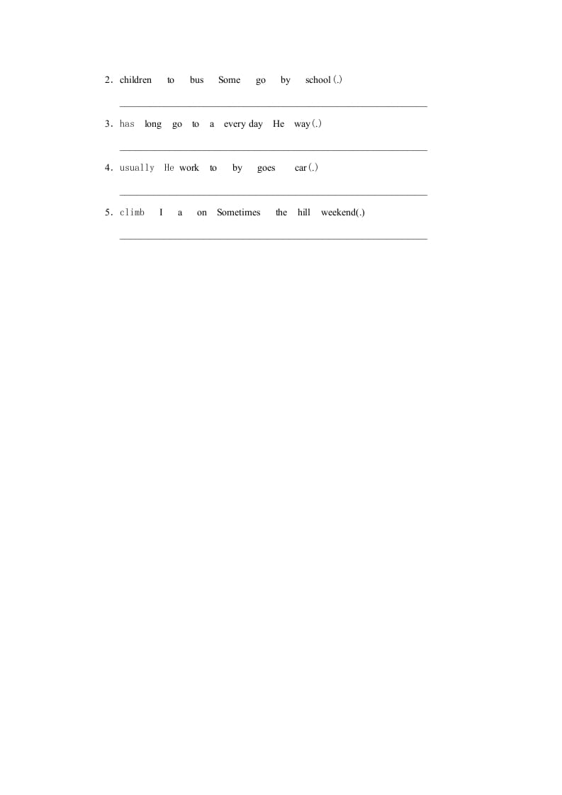 图片[2]-四年级英语上册Unit3习题第2课时（人教版一起点）-小哥网