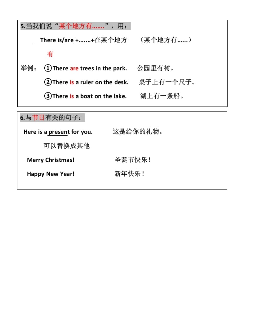 图片[3]-二年级英语上册知识点汇总（人教版一起点）-小哥网