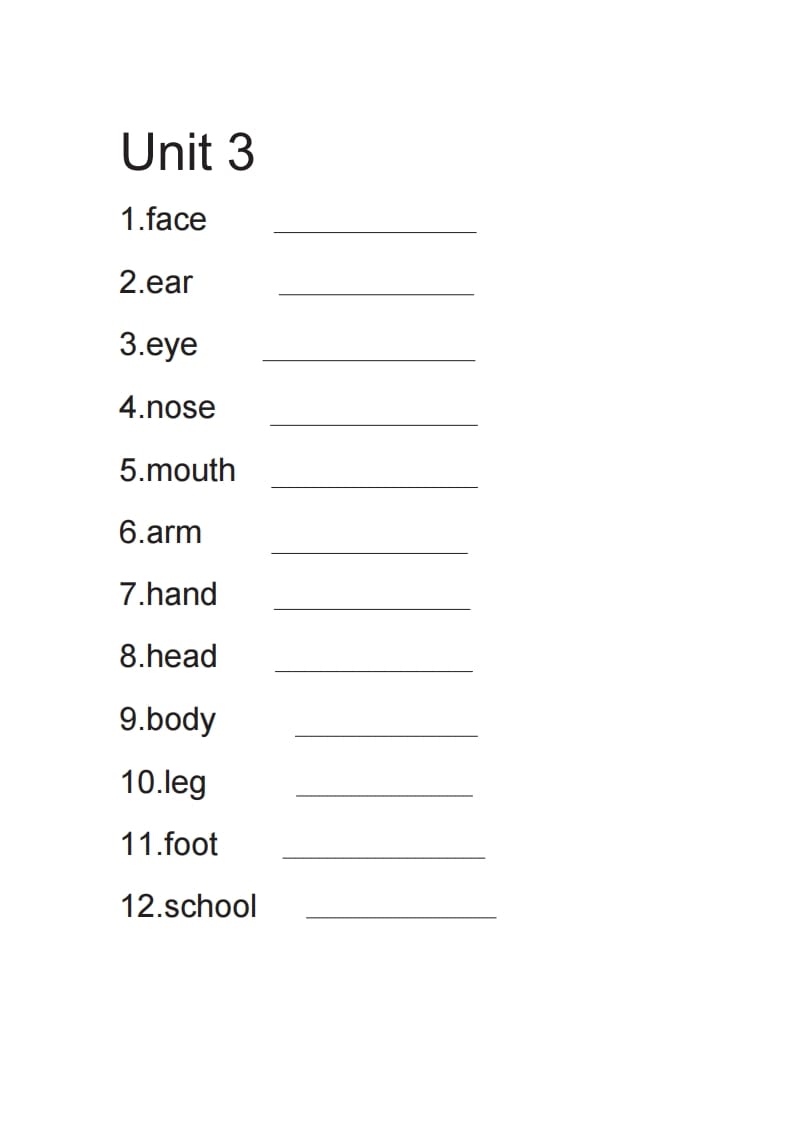图片[3]-三年级英语上册英语单词默写表（英译汉）（人教PEP）-小哥网