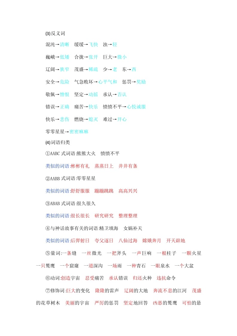 图片[3]-四年级语文上册第4单元知识小结-小哥网