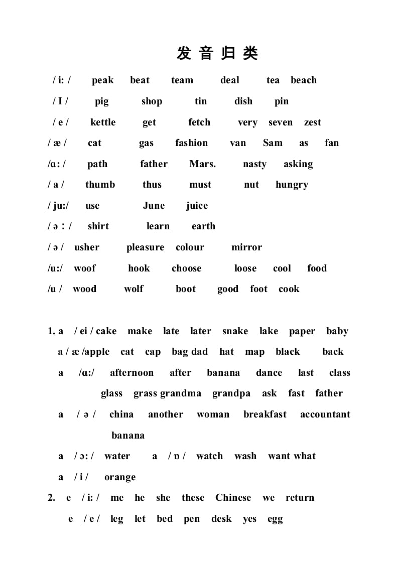 六年级英语上册音标复习资料（人教版PEP）-小哥网