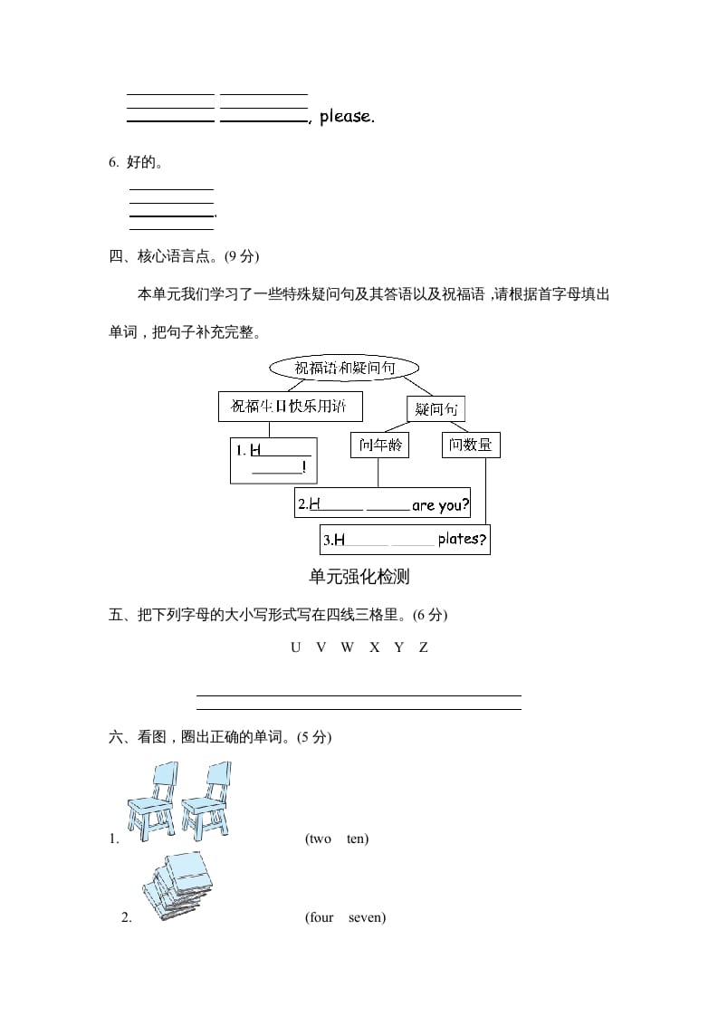 图片[2]-三年级英语上册Unit6单元知识梳理卷（人教PEP）-小哥网