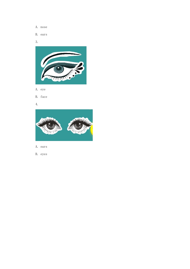 图片[2]-一年级英语上册Face习题2（人教一起点）-小哥网