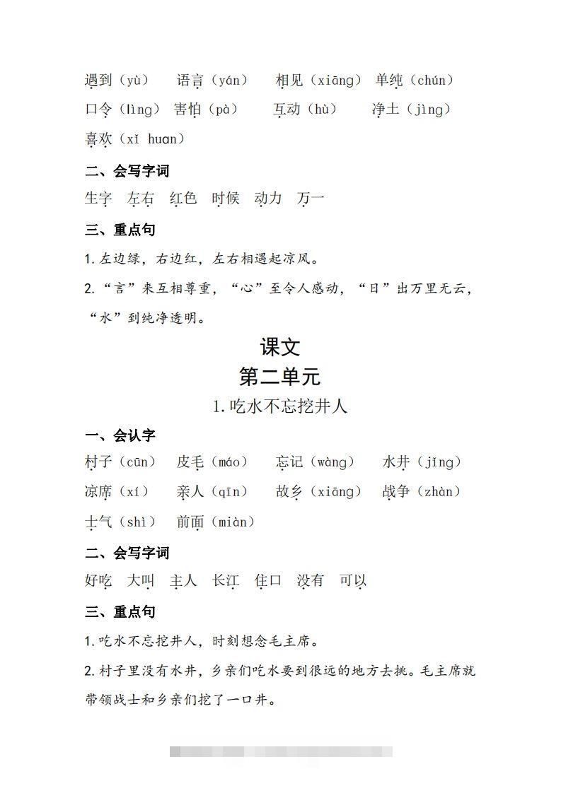 图片[3]-一下语每课+单元考点梳理汇总：常考+易错+积累19页-资源V站