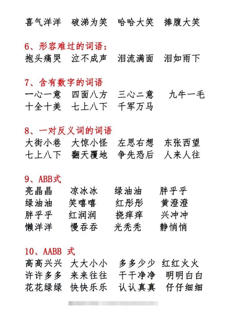 图片[2]-1.10【必背词语积累汇总】一下语文-资源V站