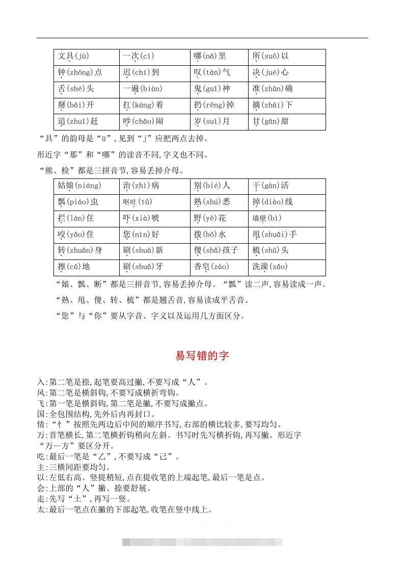 图片[3]-一年级语文下册期末总结—易读（写）错的字-小哥网