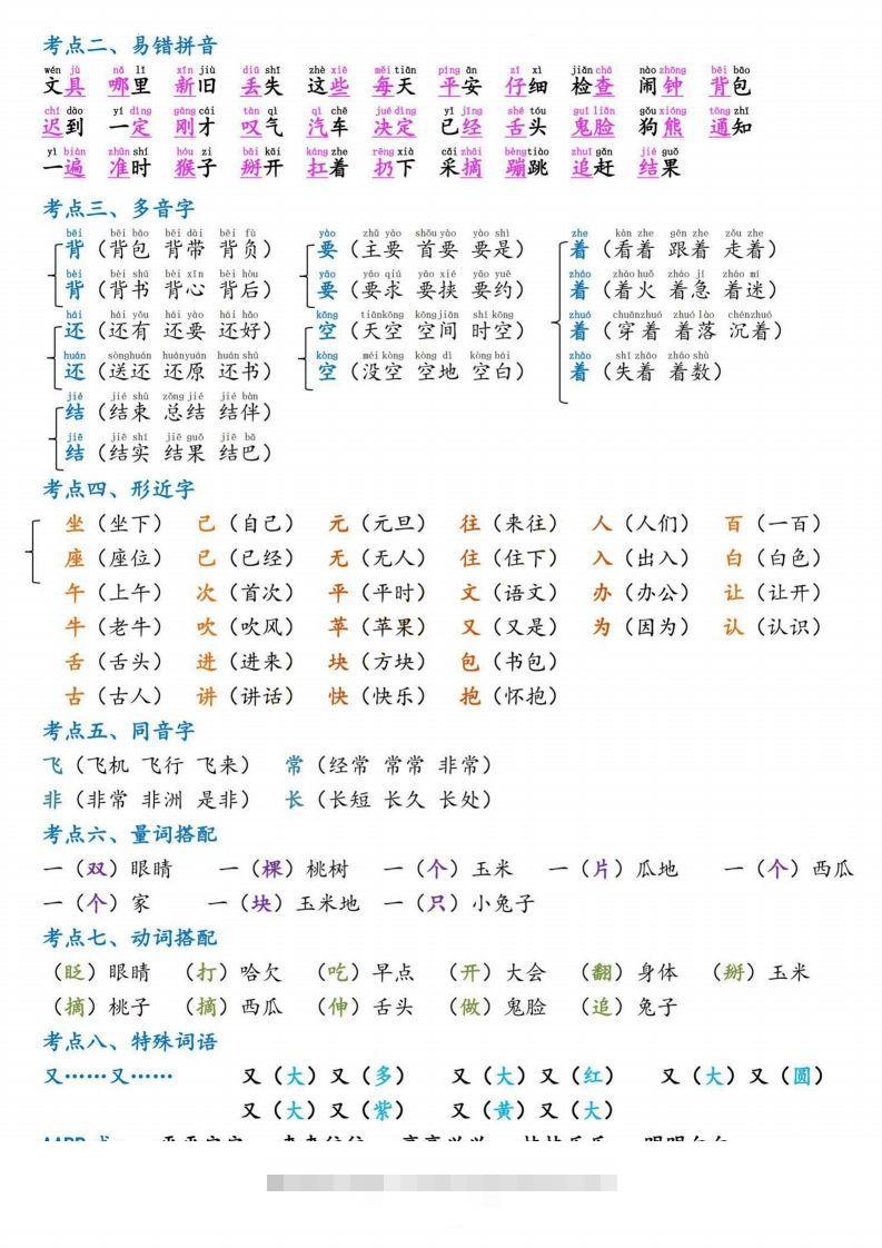 图片[2]-一下语文第七单元考点总结-小哥网