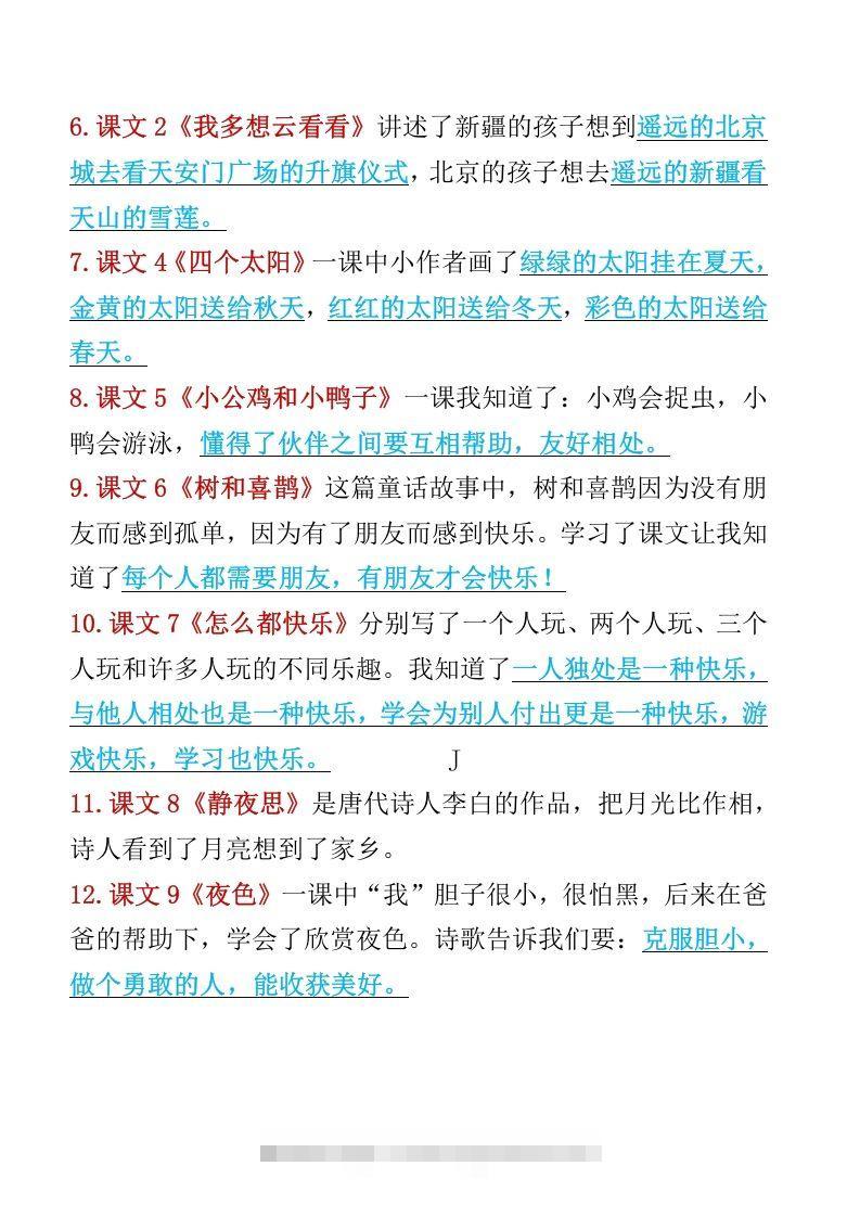 图片[2]-一年级语文下册知识点归纳期末总复习知识-小哥网