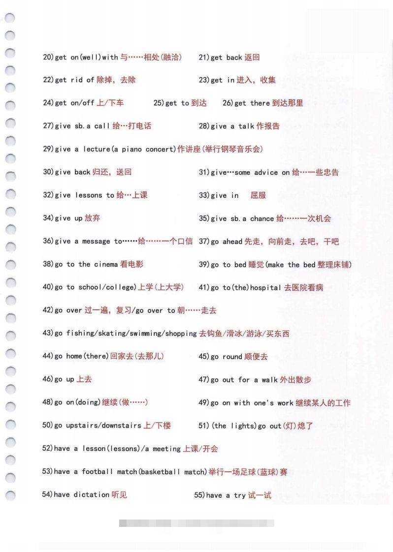 图片[3]-小学英语常用必考词组大全（含动词介词量词等其他词组）共11页-资源V站