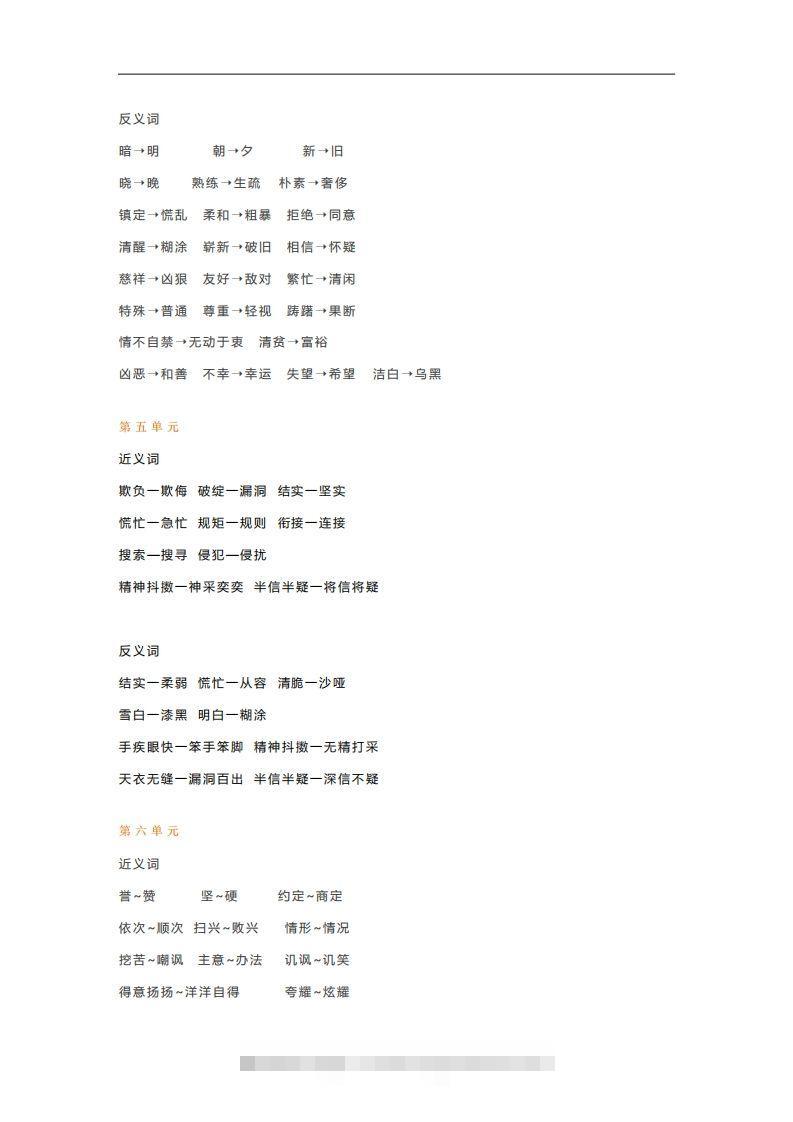图片[3]-五年级语文下册近义词反义词汇总（部编版）-小哥网