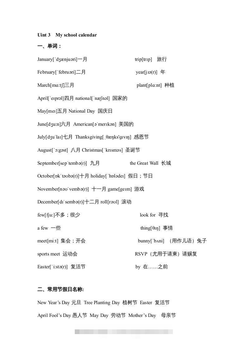五年级英语下册素材-期末复习Unit3_（人教PEP版）-资源V站