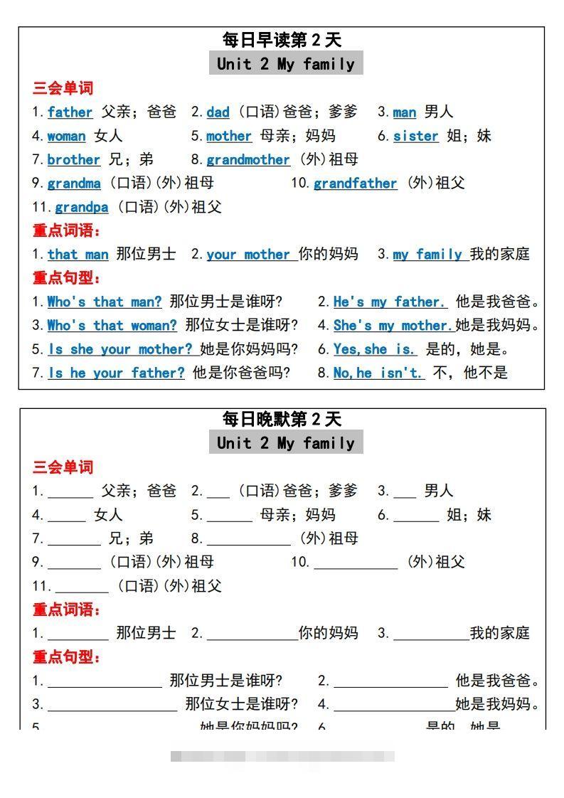 图片[2]-三年级下册英语必考重点早读晚默-资源V站