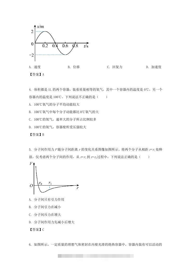 图片[2]-2020-2021年北京市昌平区高二物理下学期期末试题及答案(Word版)-资源V站
