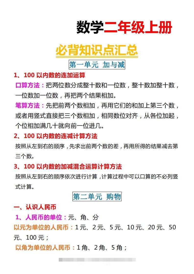 【北师大】二上数学重点知识点汇总预习-资源V站