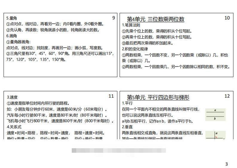 图片[3]-【人教四年级】数学上册必背笔记-资源V站