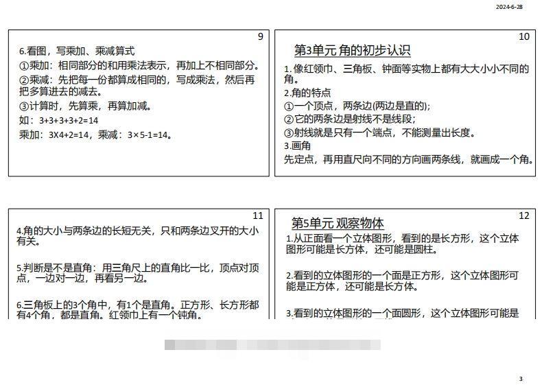 图片[3]-【人教二年级】数学上册必背笔记-资源V站