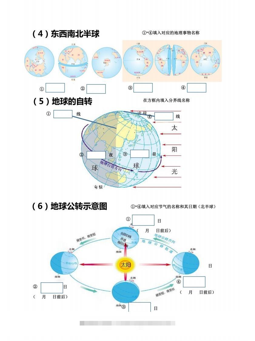 图片[2]-七上地理18个重点图填空训练-资源V站