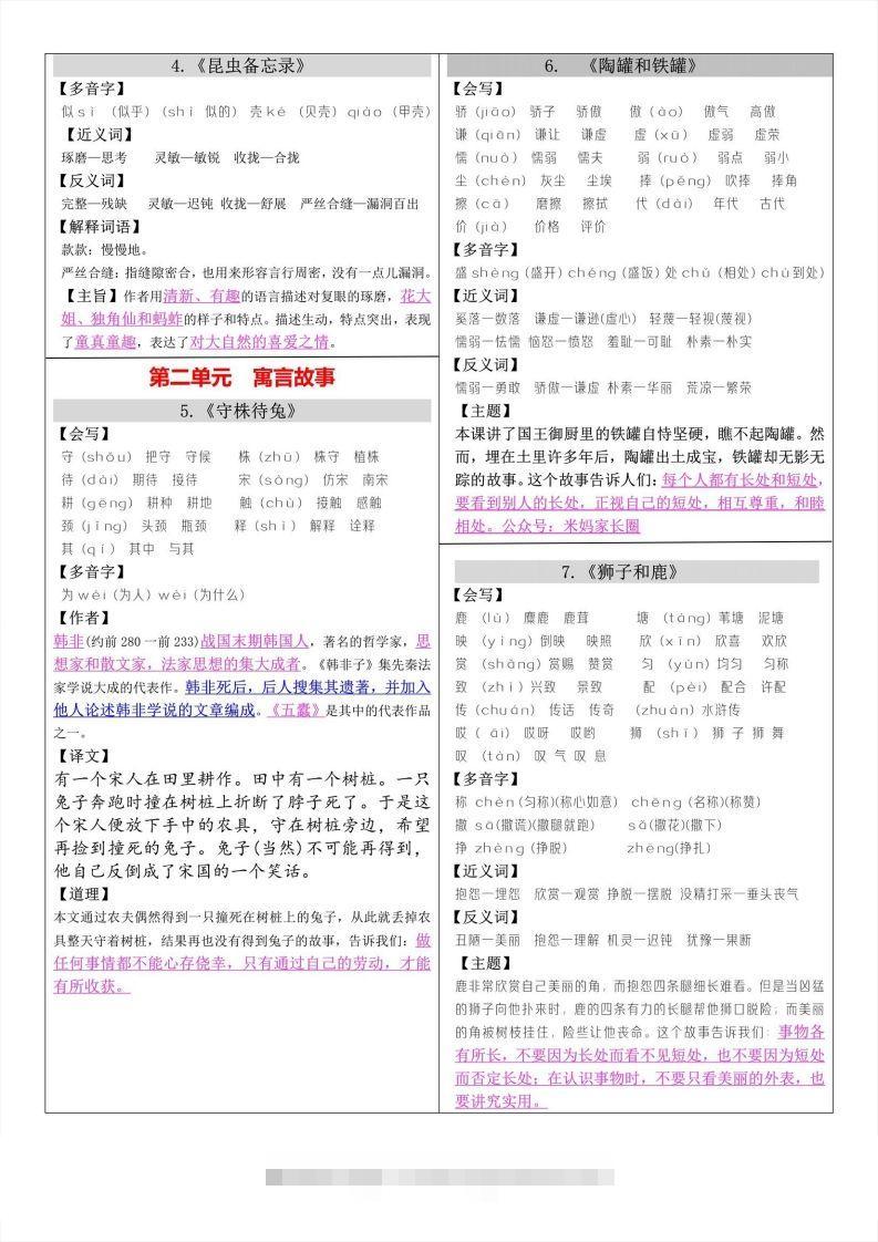 图片[2]-【语文寒假预习】三年级下册语文课课帖-资源V站