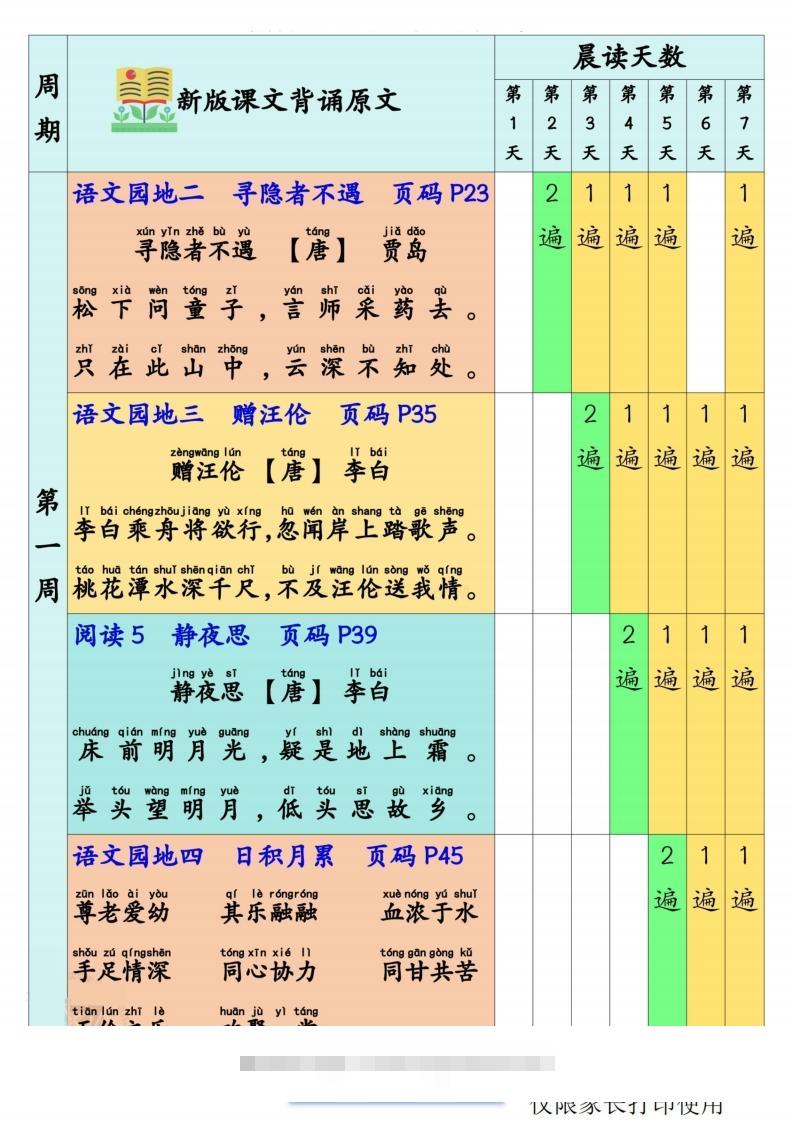 图片[2]-【预习背诵】一下语文预习课文背诵337法+课文内容填空17页-资源V站
