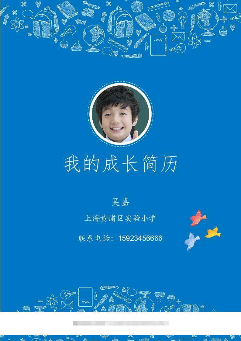 多页-小升初简历29-小哥网